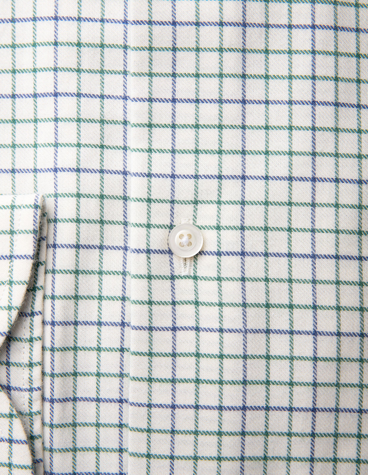 Regular Fit Skjorta Tattersall Vit/Grön/Blå 38