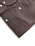 Regular Fit Skjorta Flanell Bomull Cashmere Brun Stl 38