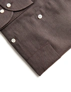 Regular Fit Skjorta Flanell Bomull Cashmere Brun 40
