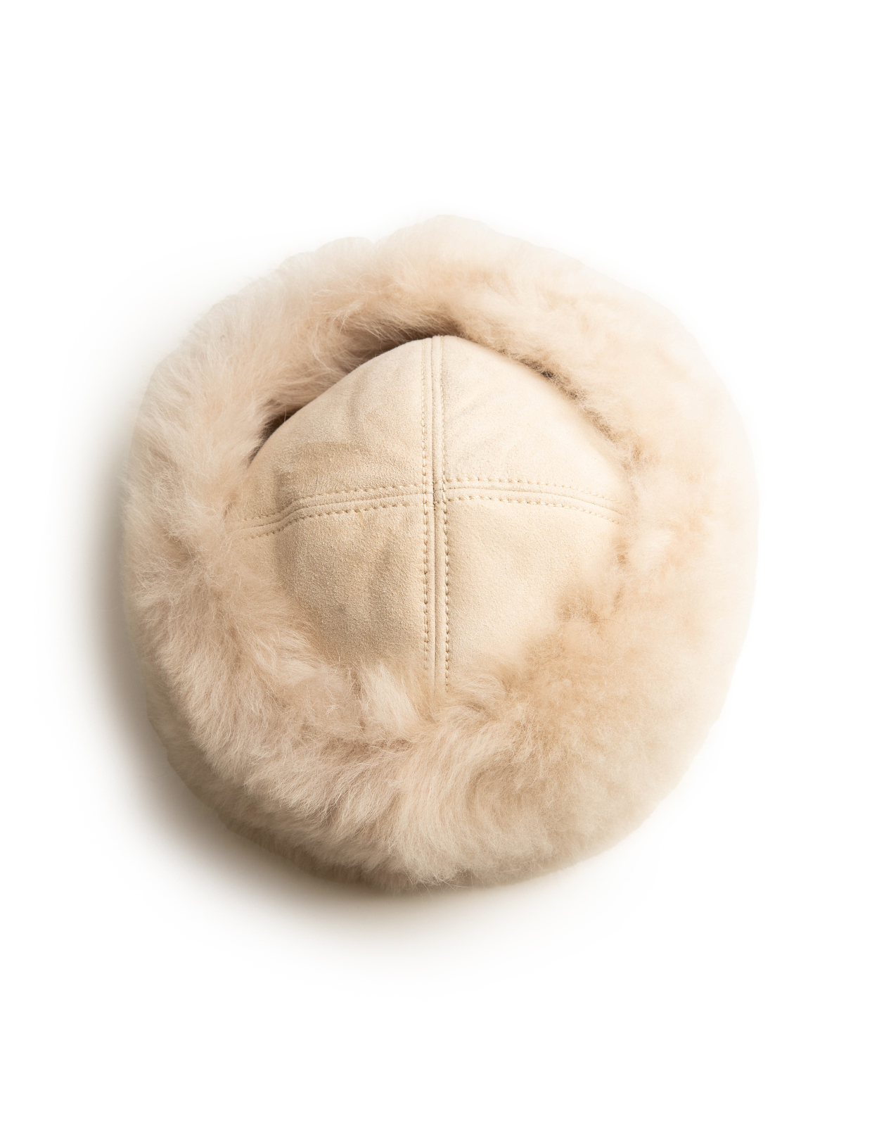 Zermat Mössa Fårskinn Ljusbeige