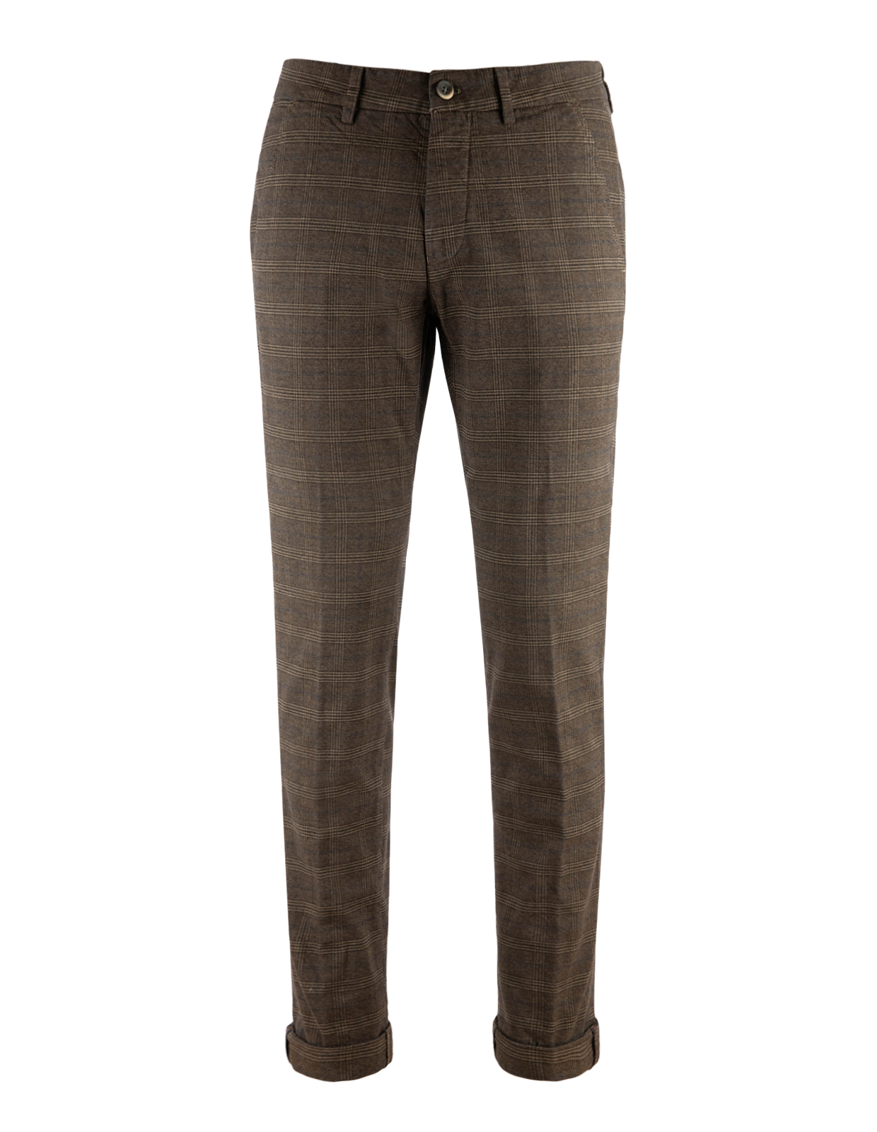 Torino Chinos Glencheck Brun