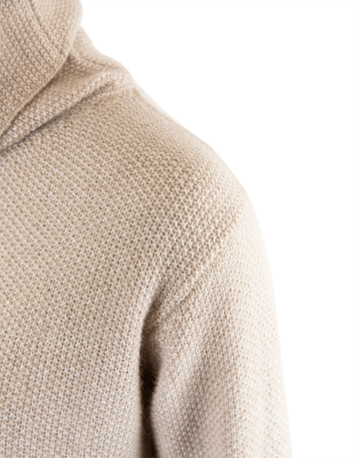 Polotröja Alpacka/Ull Ljusbeige