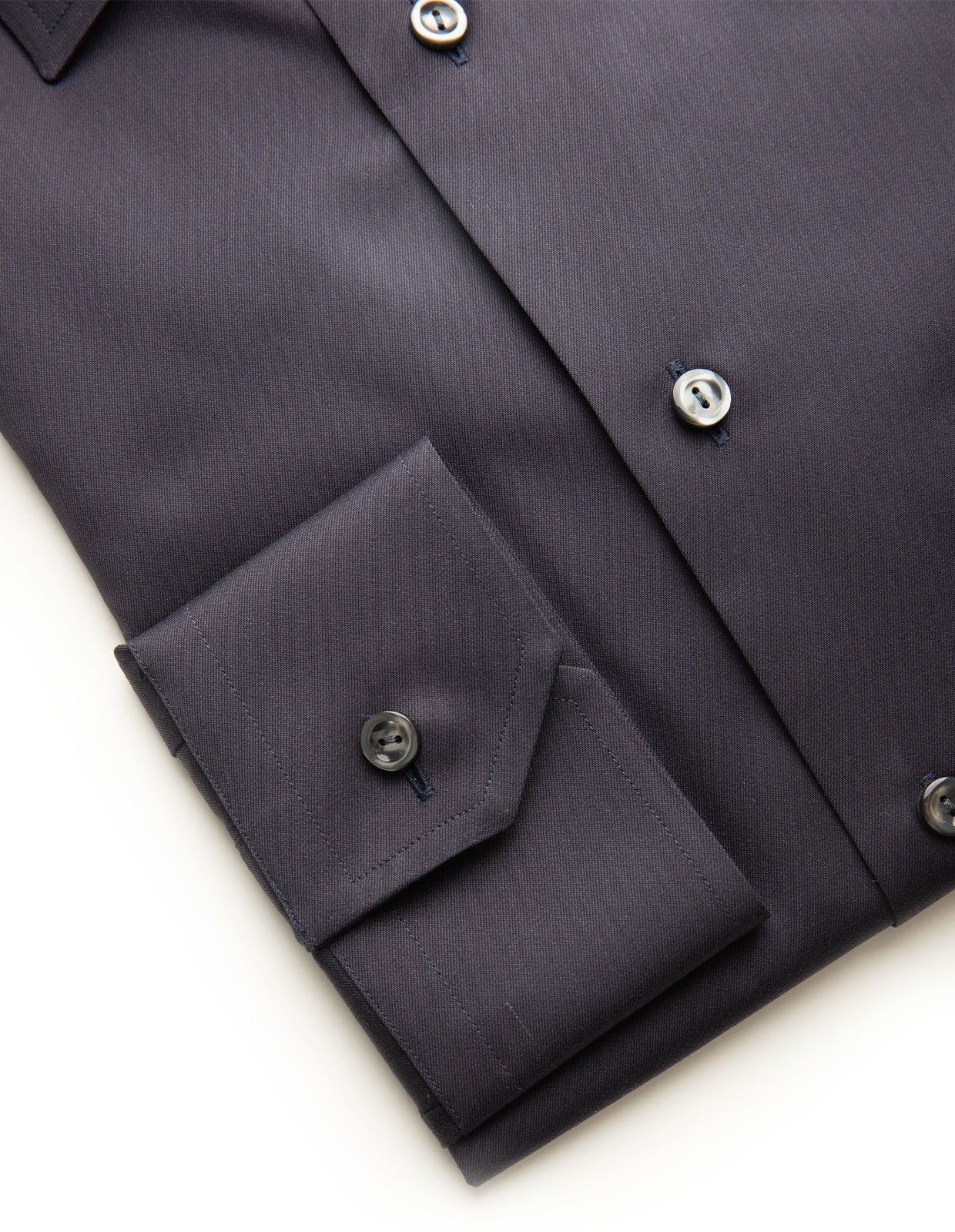 Slim Fit Skjorta Signature Twill Marinblå 42