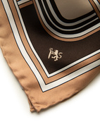 Scarf Siden Beigemönstrad One Size
