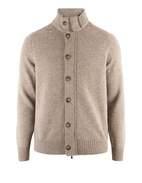Vespa Giubbino Cardigan Ull Gråbeige