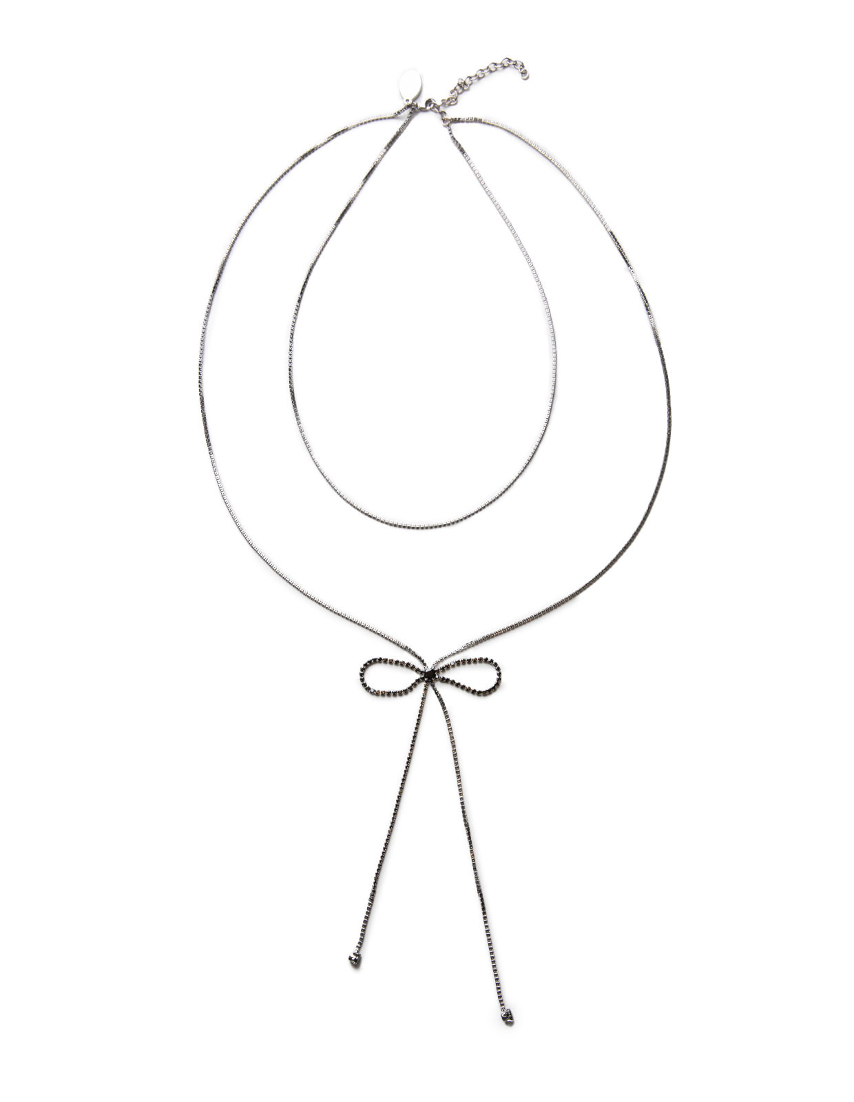 Werther Bow Halsband Svart/Silver