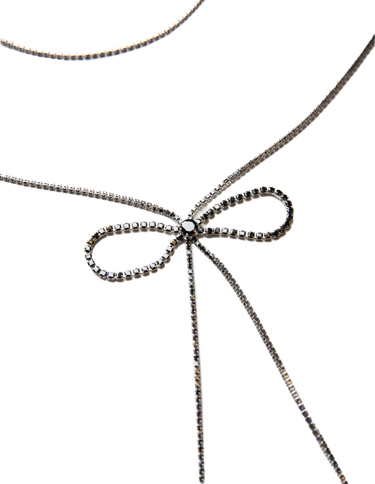 Werther Bow Halsband Svart/Silver