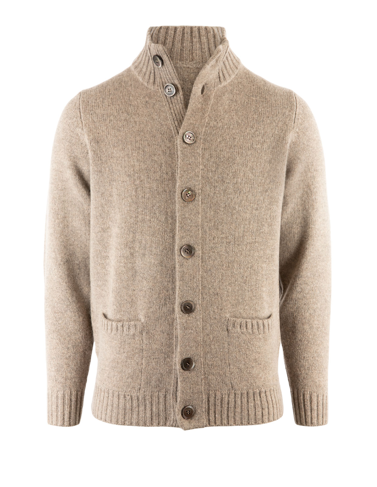 Landford Cardigan Lammull Gråbeige