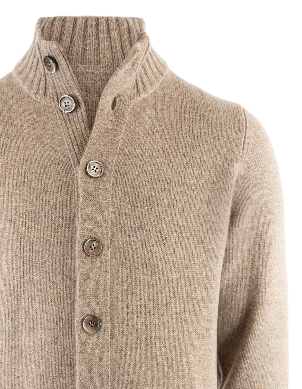 Landford Cardigan Lammull Gråbeige