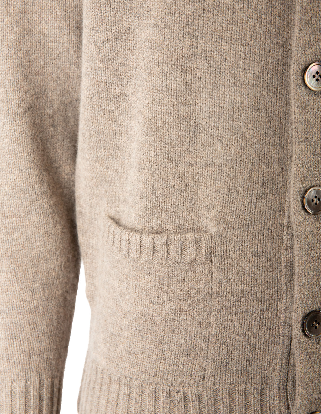 Landford Cardigan Lammull Gråbeige