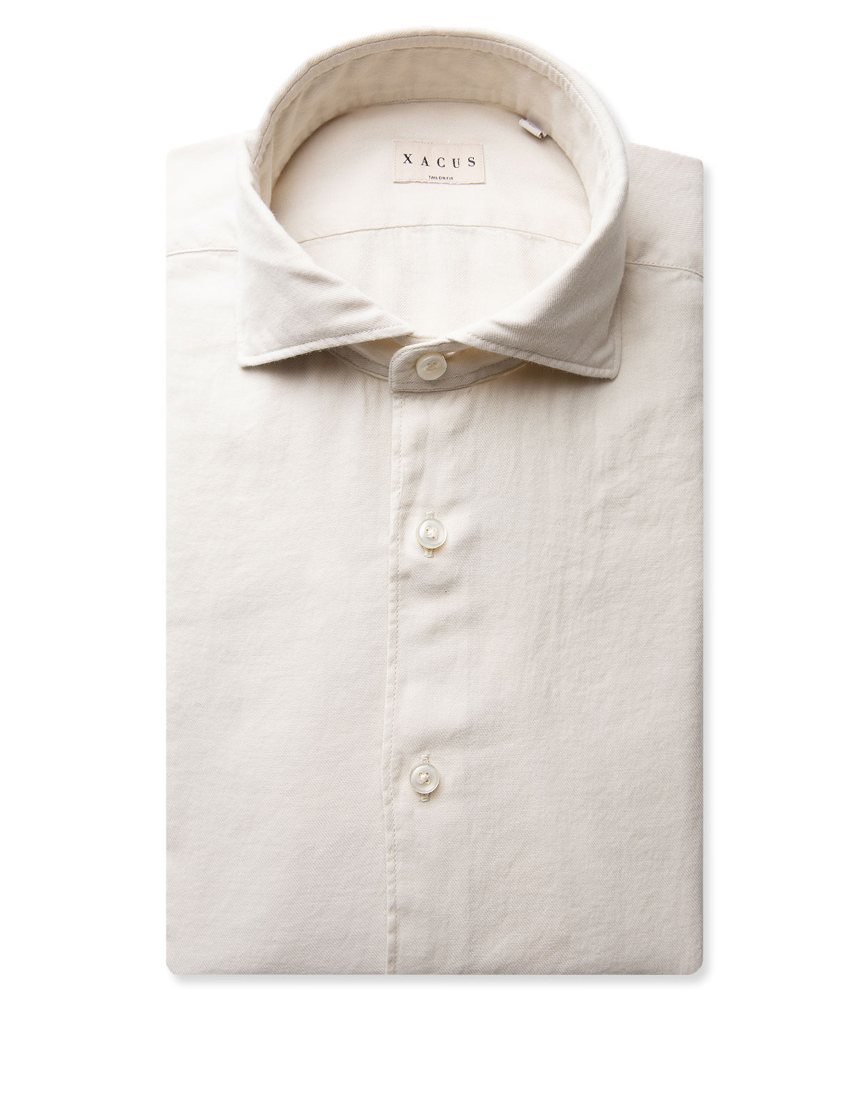 Skjorta Flanell Garment Dyed Ljusbeige