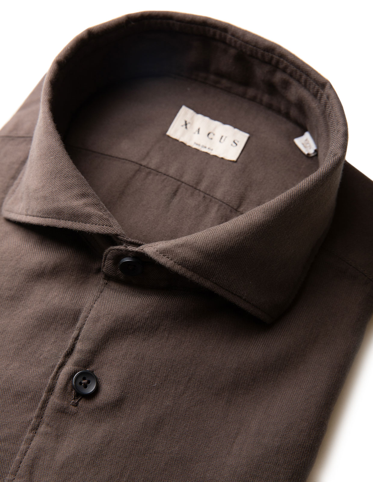 Skjorta Flanell Garment Dyed Brun