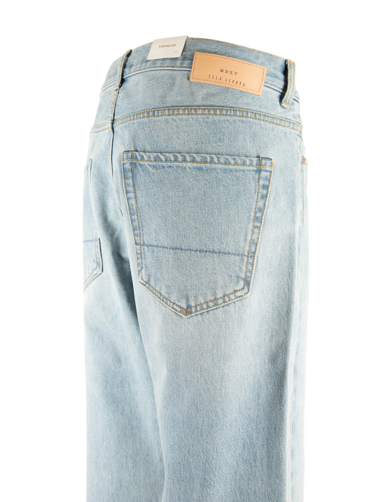 Rudolfo Jeans Selvedge Tvättade Ljusblå 32"