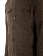 Ferndale Stickad Overshirt Ull Mörkbrun