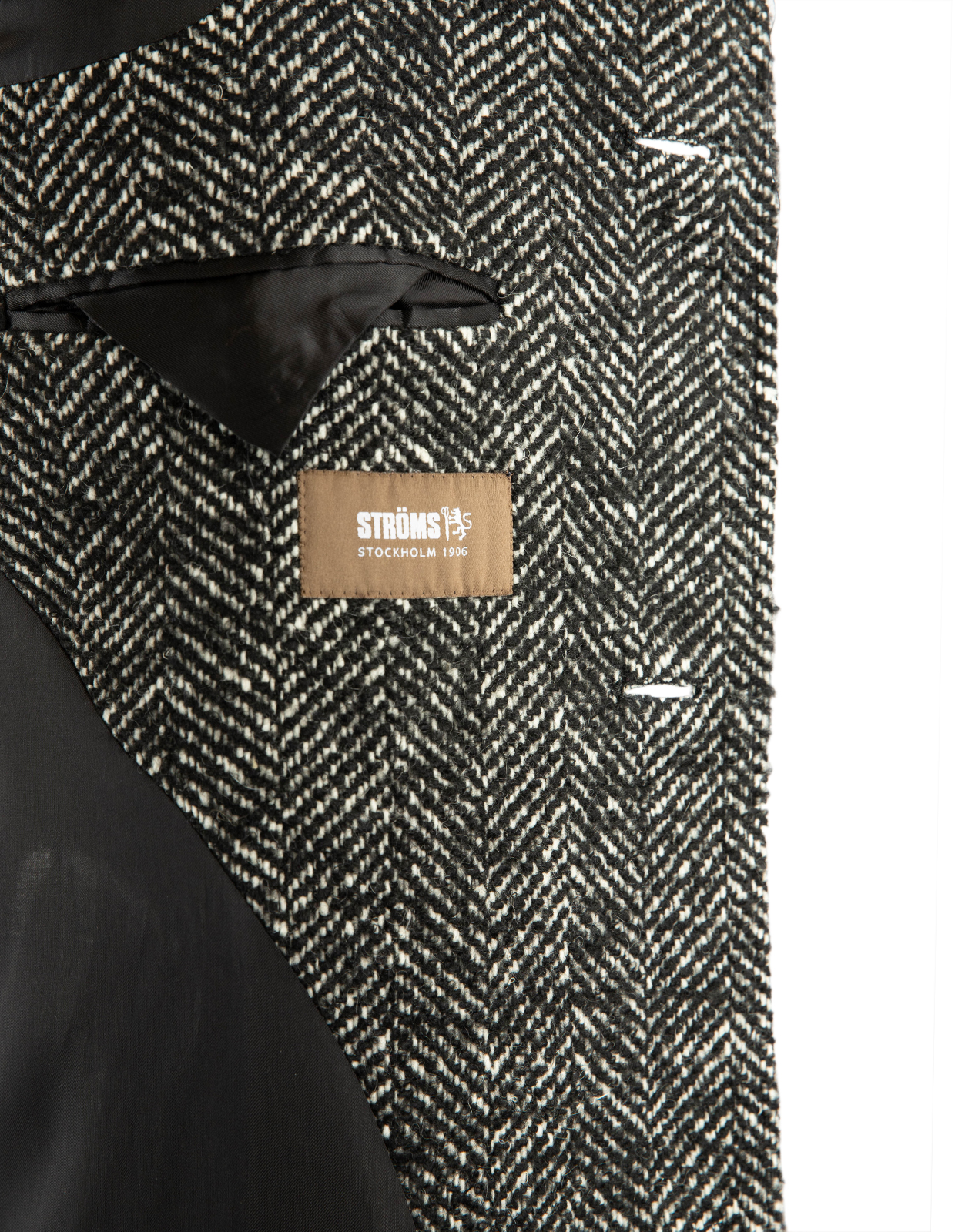 Sartorial Raglan Rock Fiskbensmönstrad Grå 48