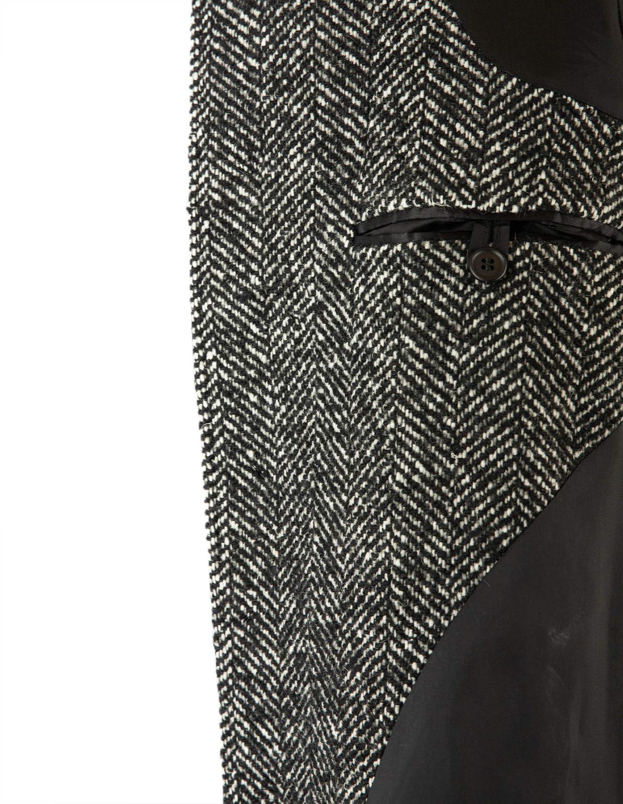 Sartorial Raglan Rock Fiskbensmönstrad Grå 48