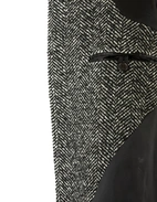 Sartorial Raglan Rock Fiskbensmönstrad Grå 48