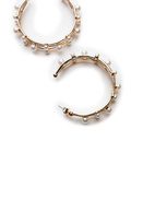 Pearl Hoops Örhängen Pärlor/Guld One Size