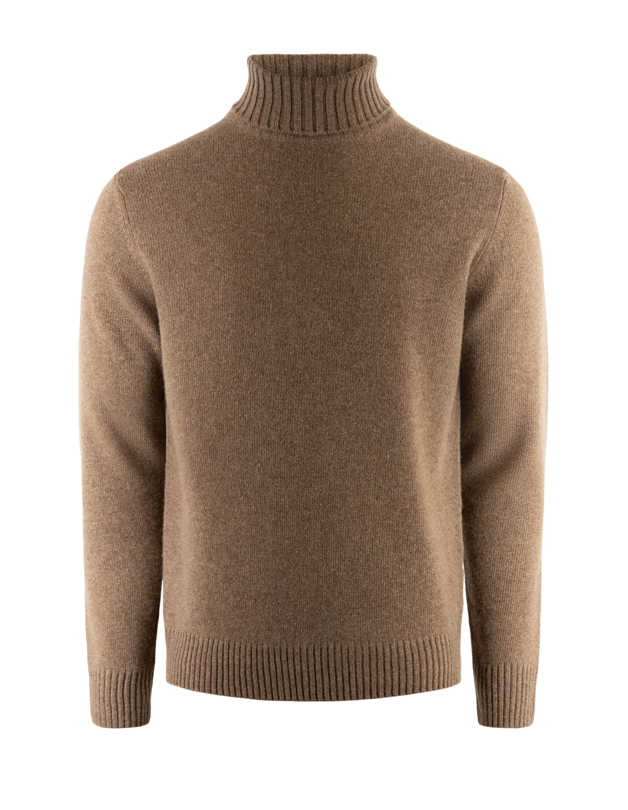 Polotröja Ull/Cashmere Mörkbrun