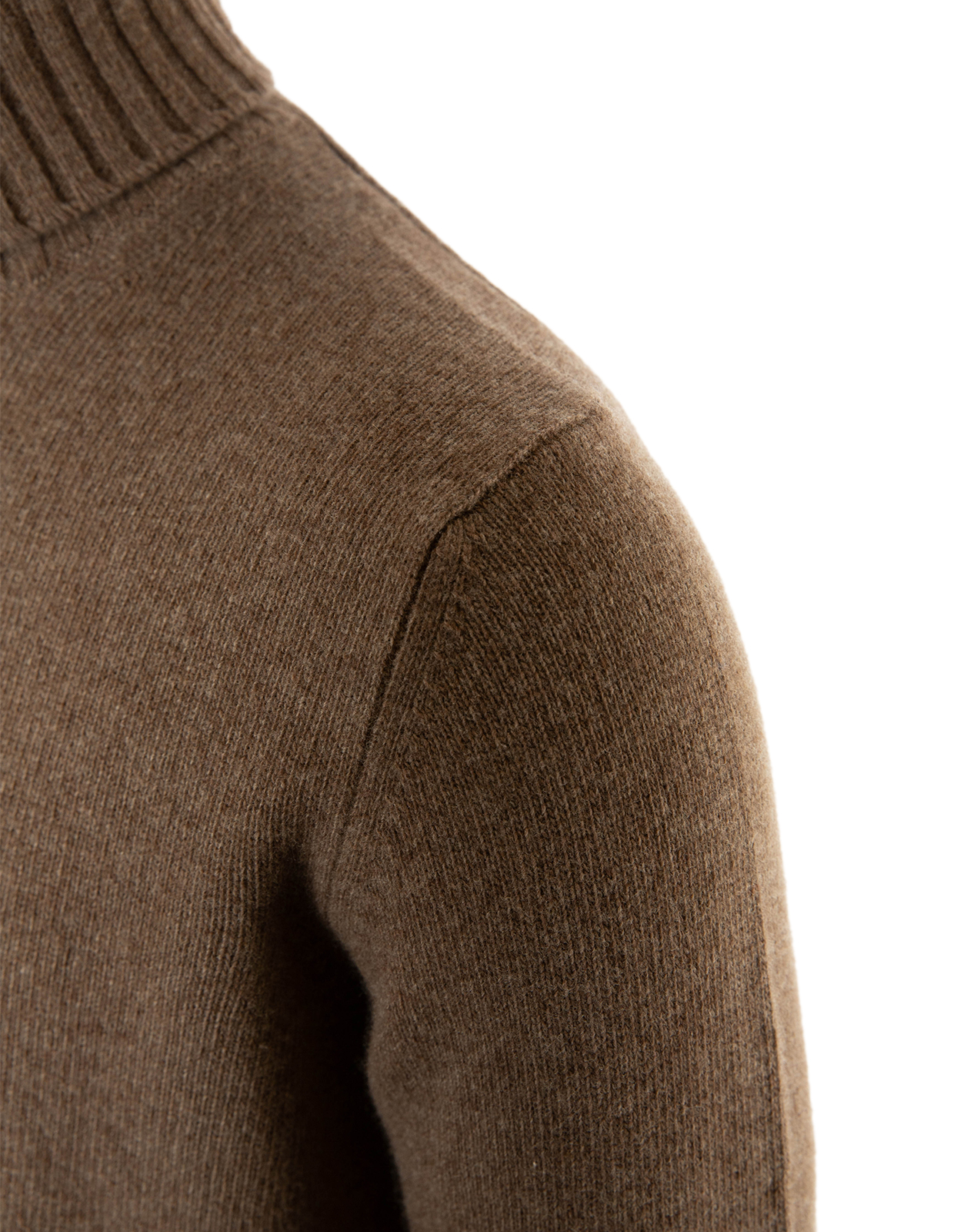 Polotröja Ull/Cashmere Mörkbrun Stl S