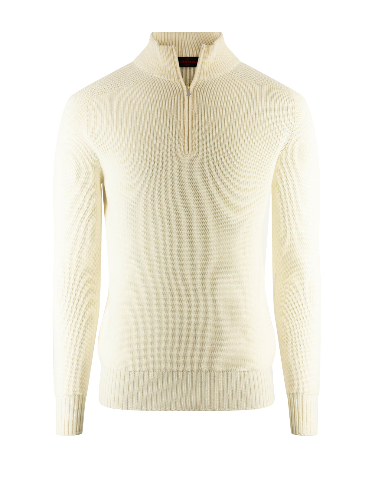 Zip-tröja Rain Wool Vit