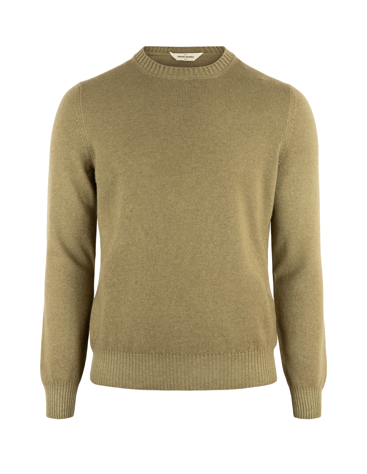 Tröja Rundhals Ull Cashmere Vintage Grön