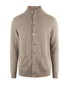 Chunky Cardigan Cashmere Mörkbeige L