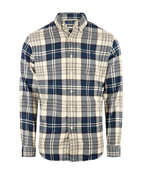 Custom Fit Flanellskjorta Rutig Blå L