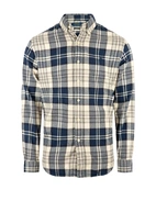 Custom Fit Flanellskjorta Rutig Blå