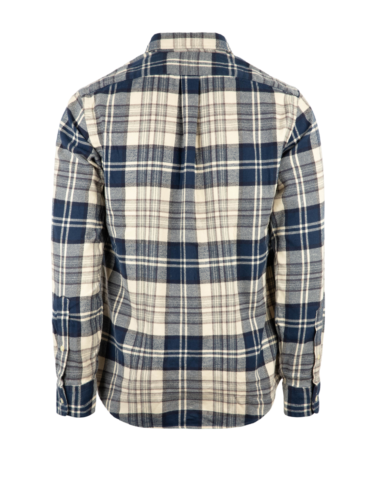 Flanellskjorta Custom Fit Blårutig