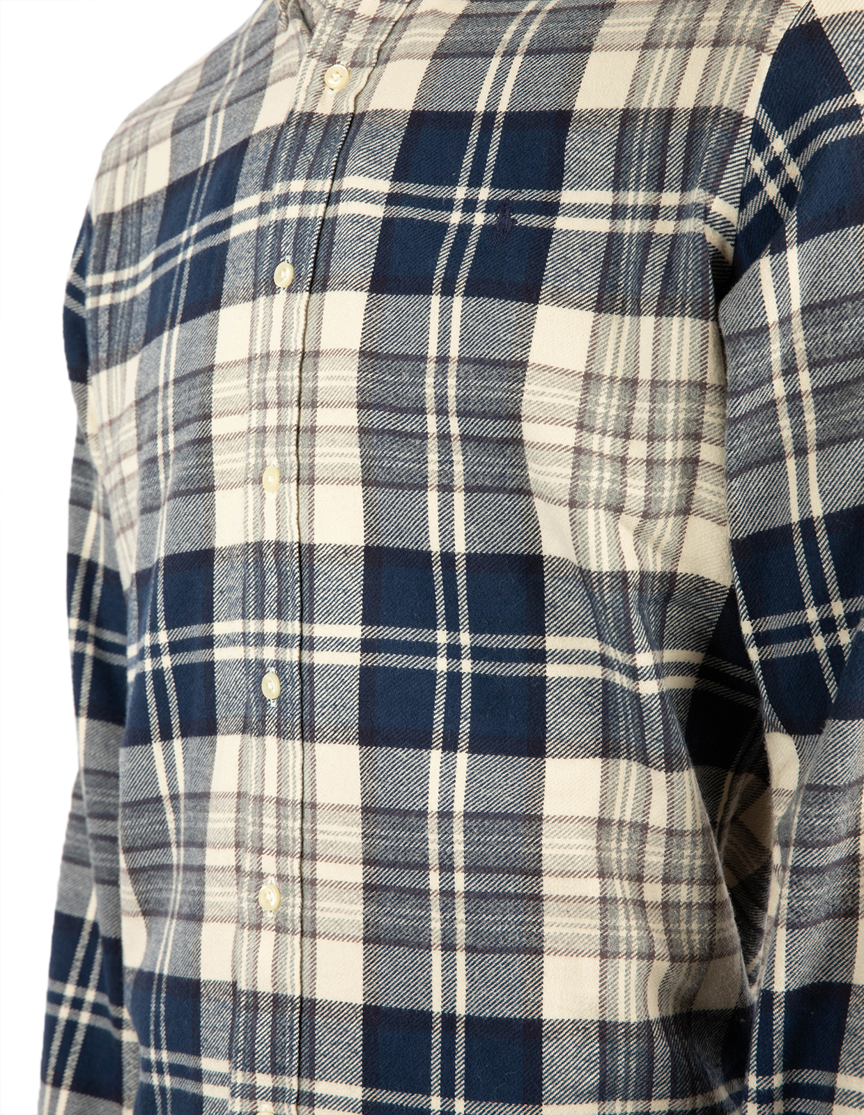 Custom Fit Flanellskjorta Rutig Blå