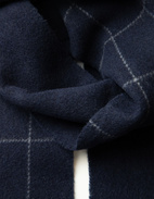 Windowpane Scarf Mörkblå One Size