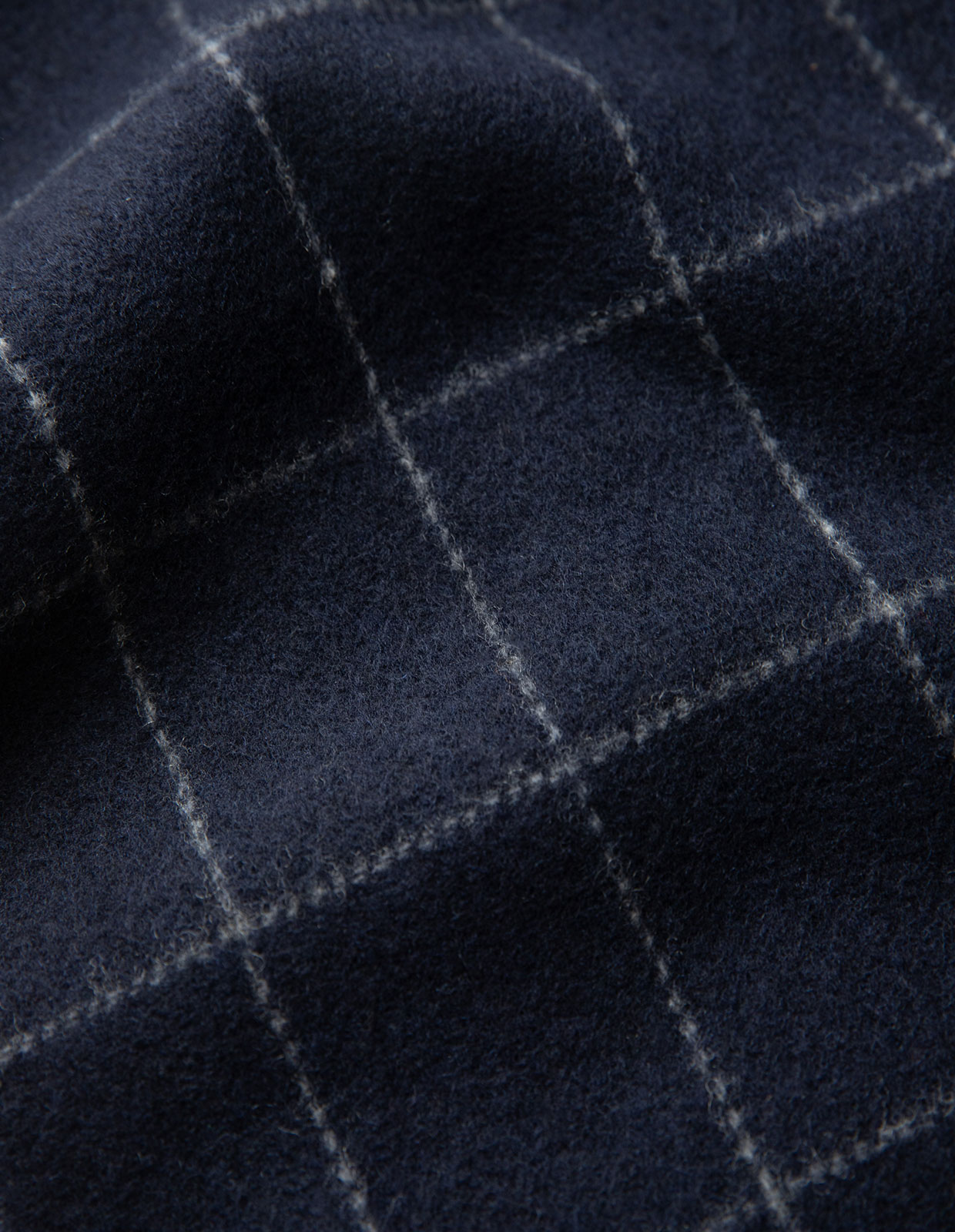 Windowpane Scarf Mörkblå One Size