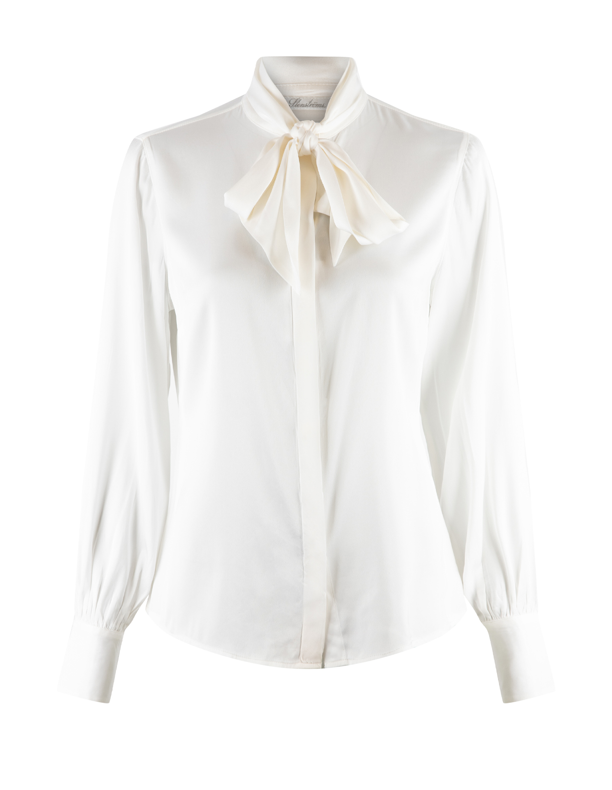 Selma Blus Siden Benvit 40