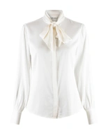 Selma Blus Siden Benvit 40