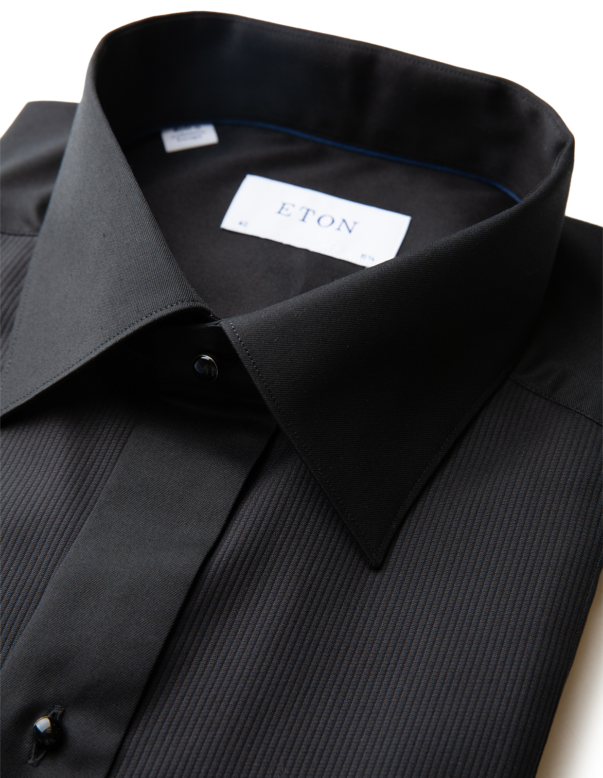 Slim Fit Smokingskjorta Svart 42