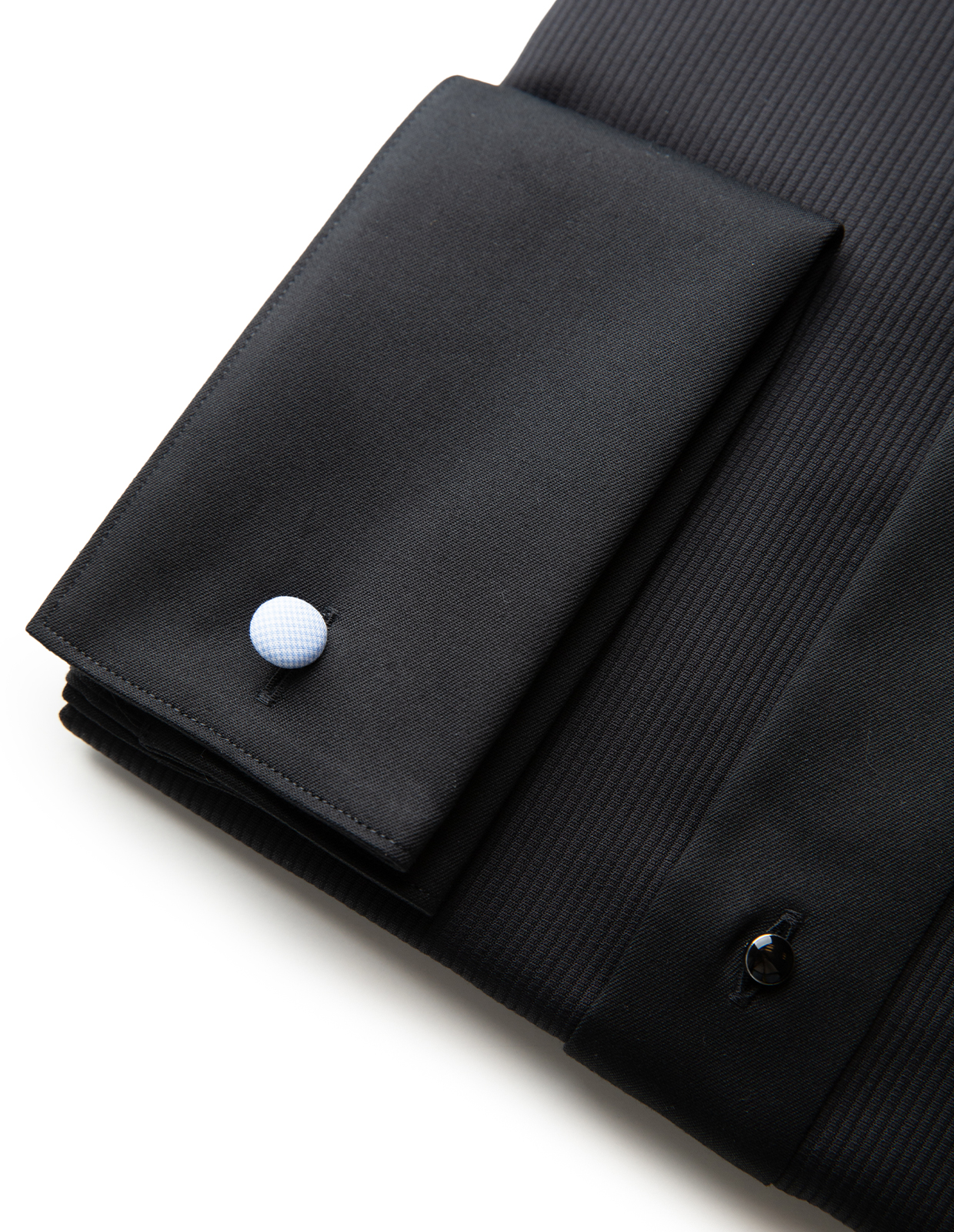 Slim Fit Smokingskjorta Svart