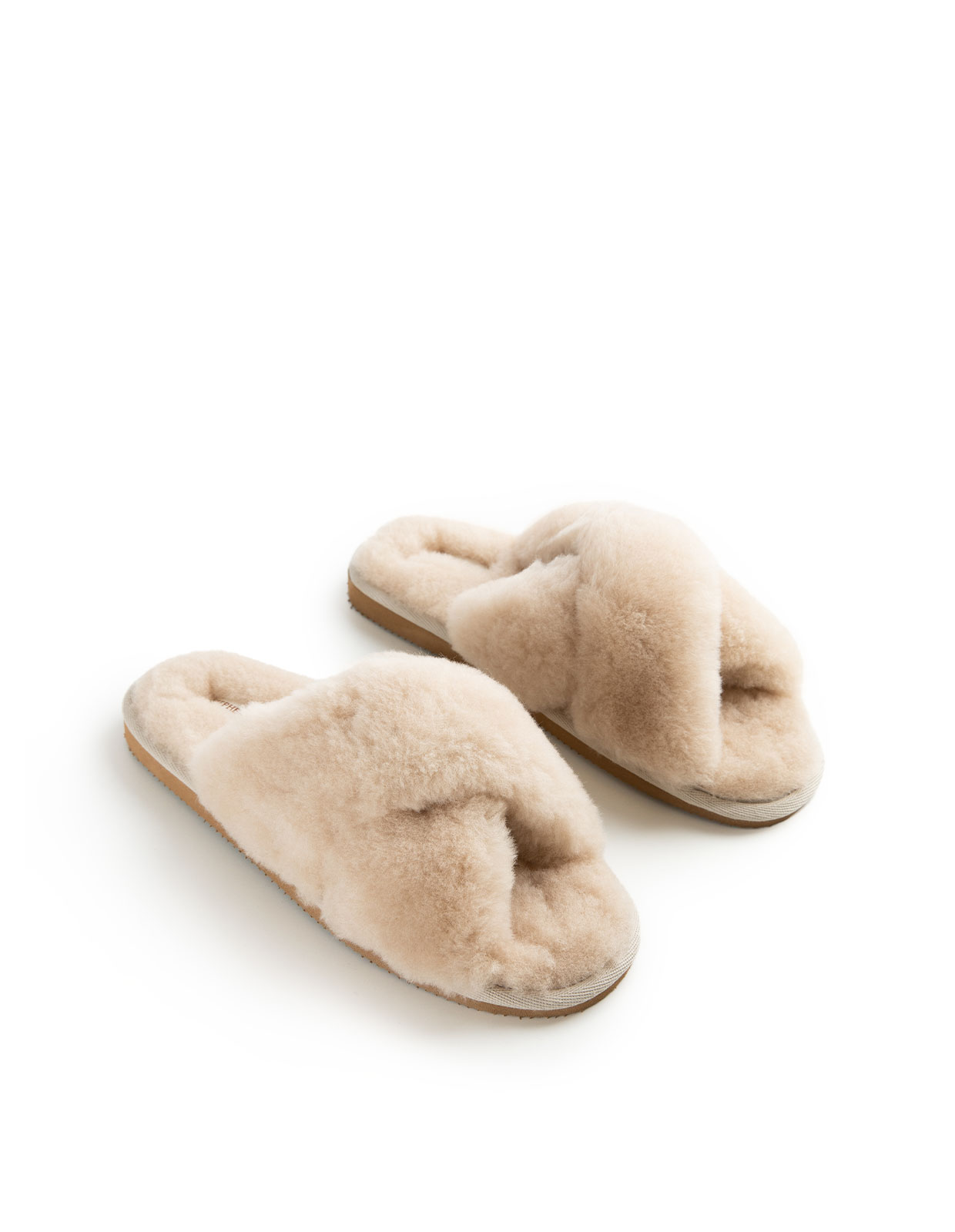 Lovisa Toffla Fårskinnspäls Ljusbeige