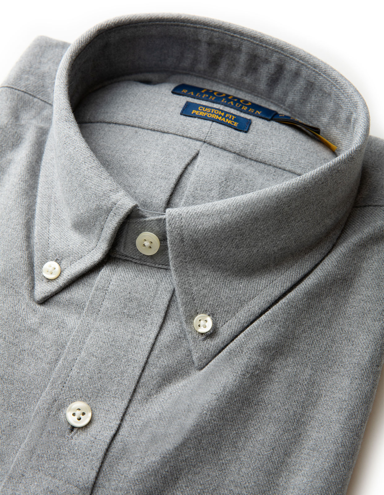 Flanellskjorta Custom Fit Grå