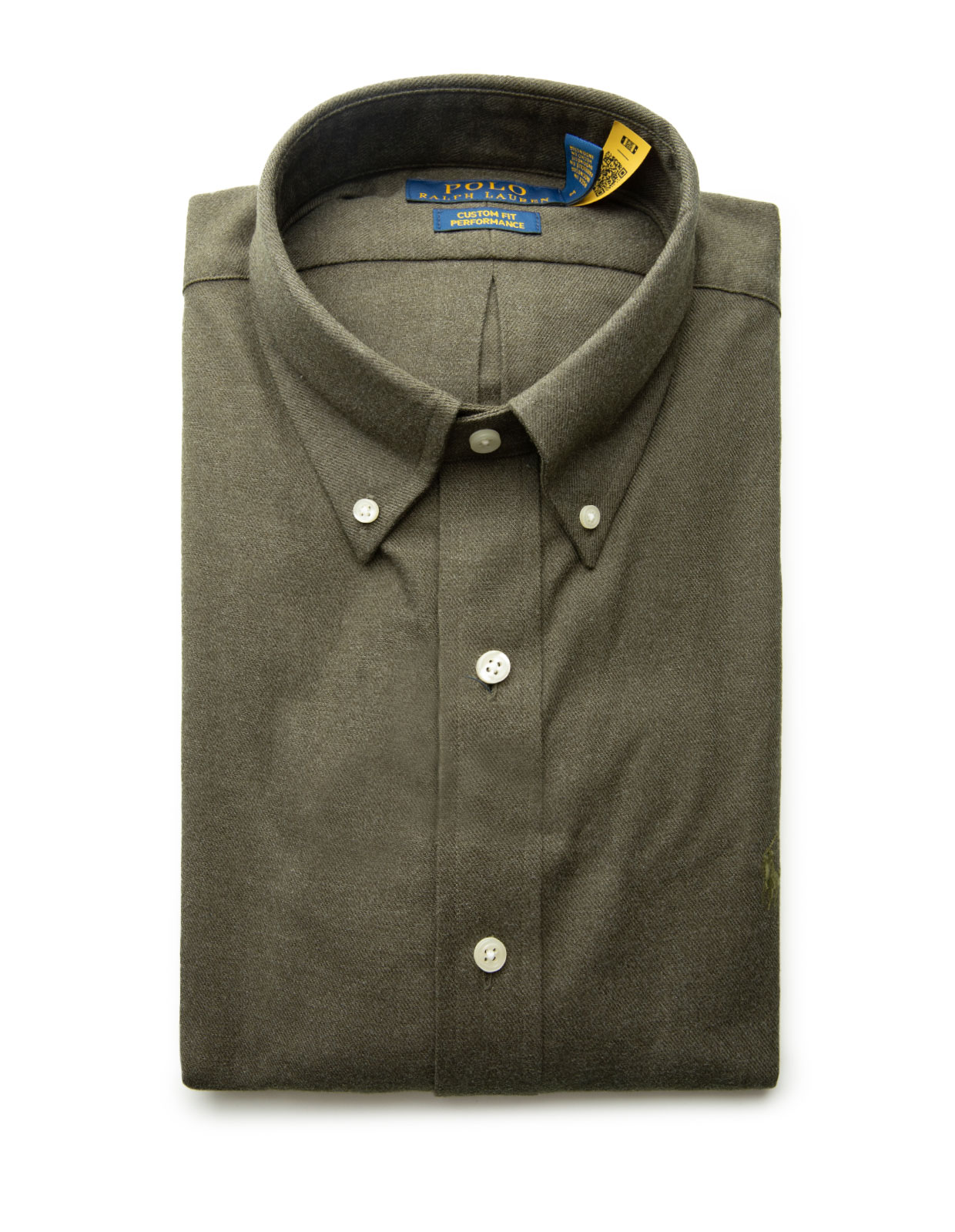 Flanellskjorta Custom Fit Mörkgrön