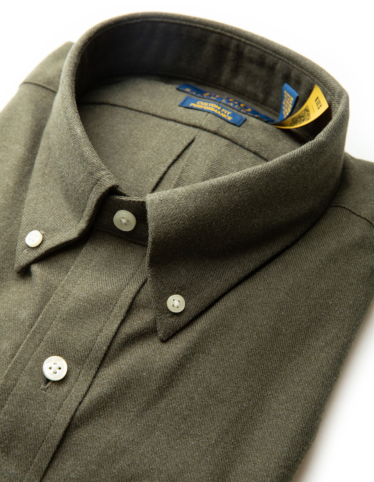 Flanellskjorta Custom Fit Mörkgrön