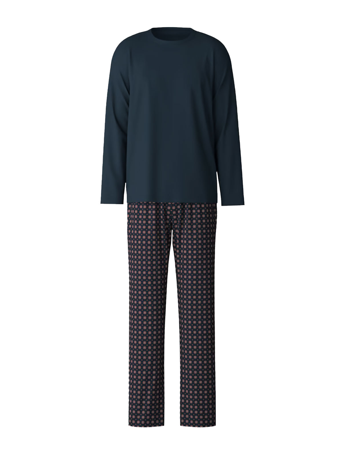 Relax Comfy Pyjamas Bomull Marinblå S