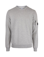 Light Fleece Garment Dyed Sweatshirt M Grey Melange