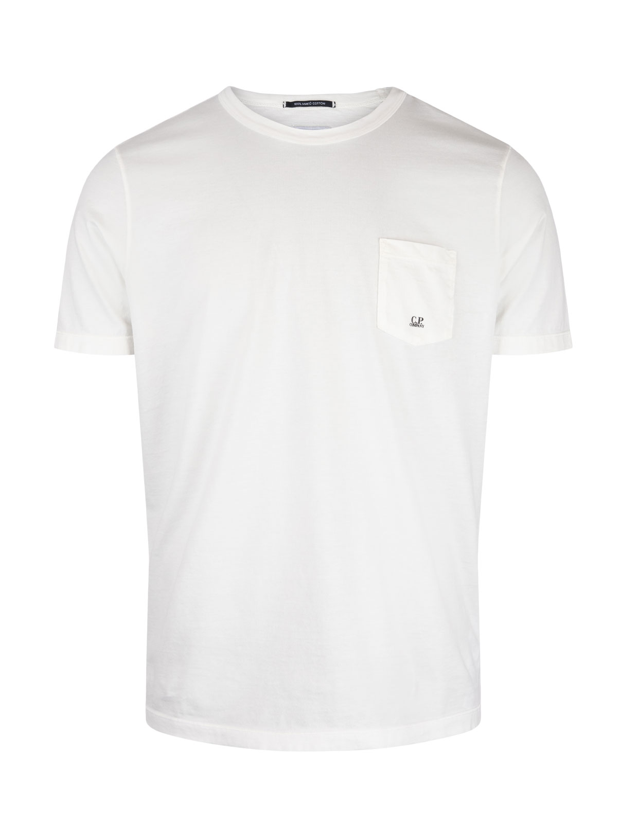 Mako Jersey Pocket T-Shirt Garment Dyed Gauze White