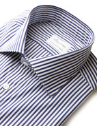Slimline Skjorta Poplin Navy/Vit 39
