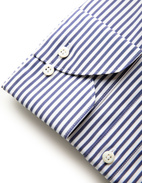 Slimline Skjorta Poplin Navy/Vit 39