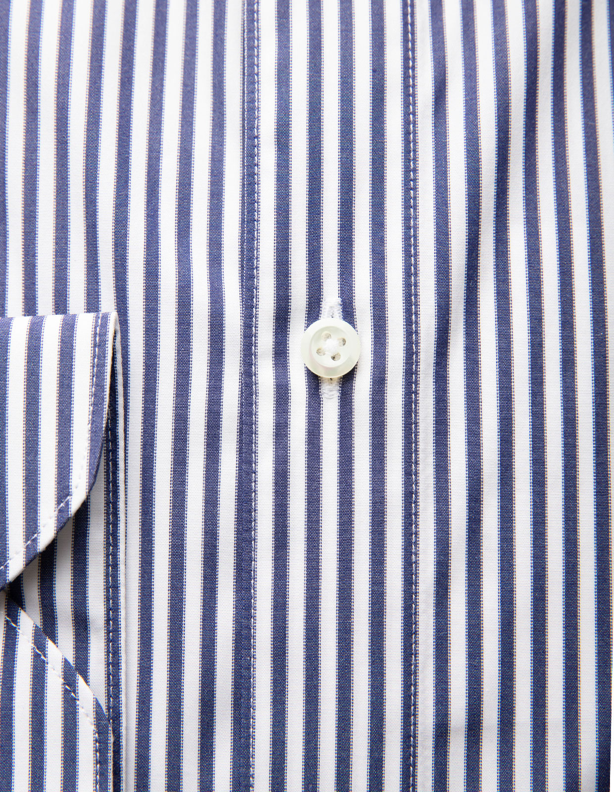 Slimline Skjorta Poplin Navy/Vit 39