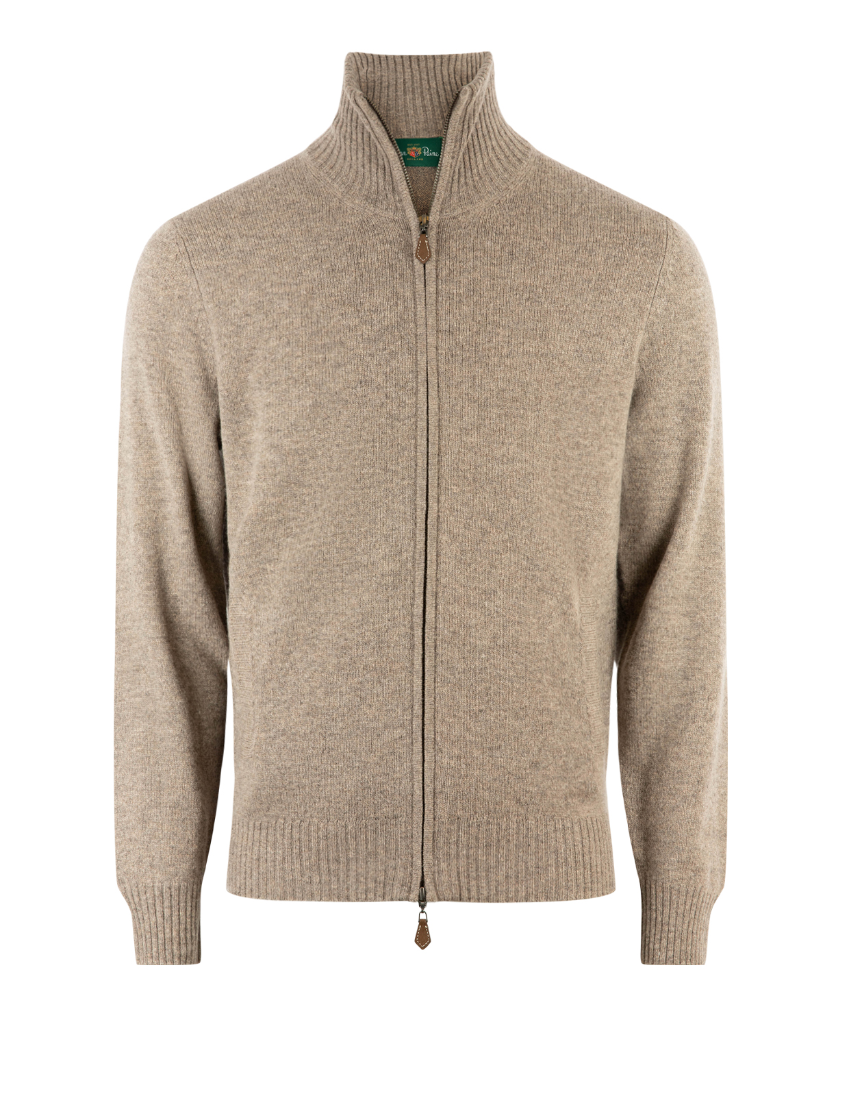 Ballater Cardigan Lammull Gråbeige