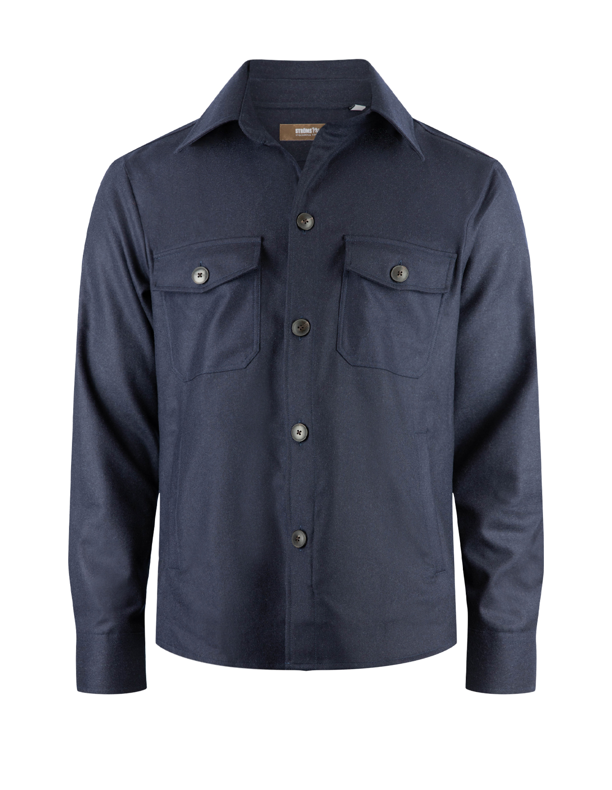 Firenze Overshirt Flanell Marinblå