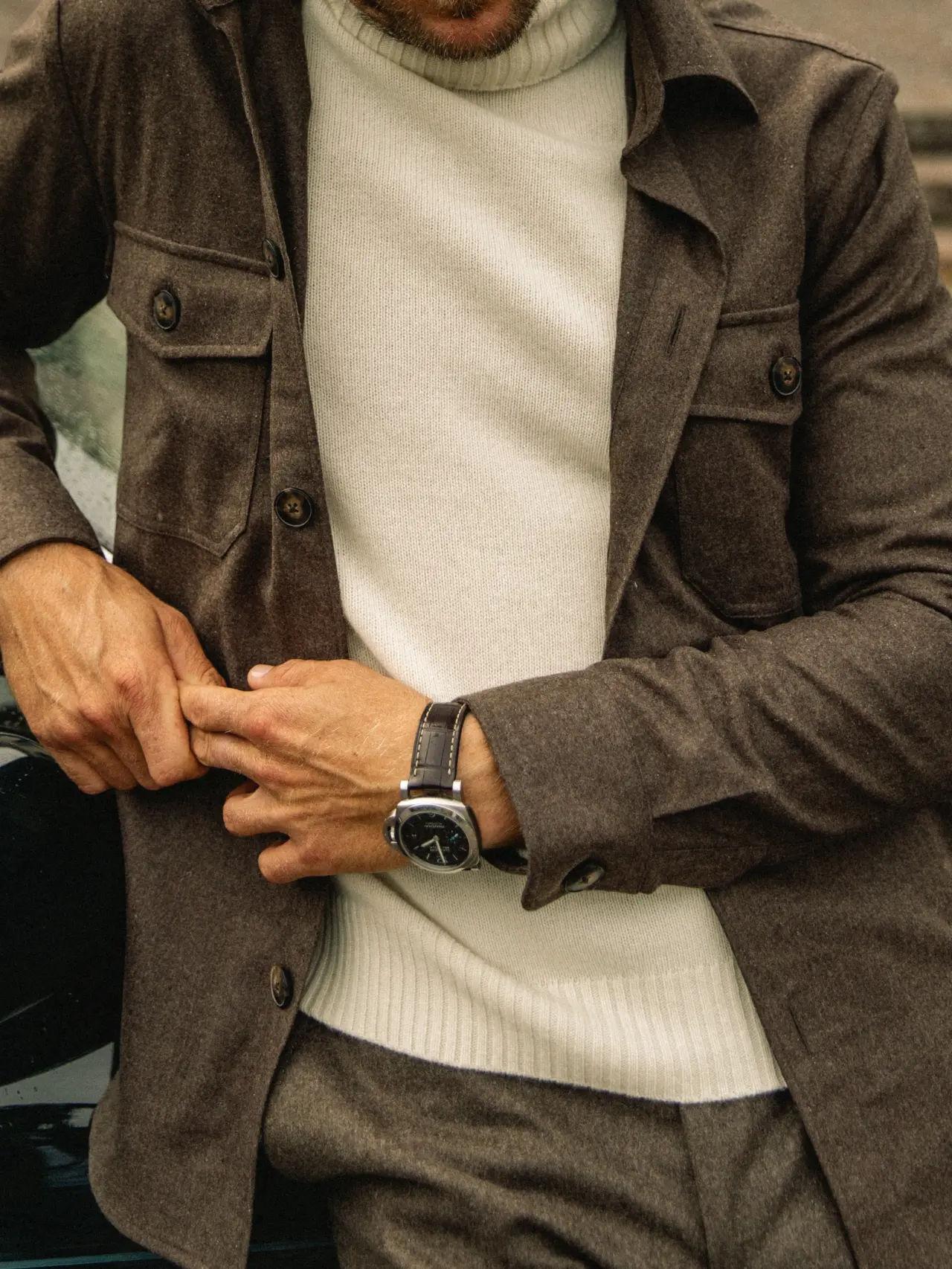 Firenze Overshirt Flanell Nougat